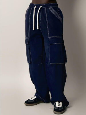 Unisex Loose Fit Wide-Leg Cargo Pants