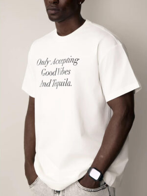Vintage Slogan Print Casual Tee